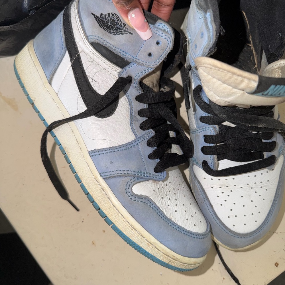 Nike Air Jordan Light Blue and White Sneakers